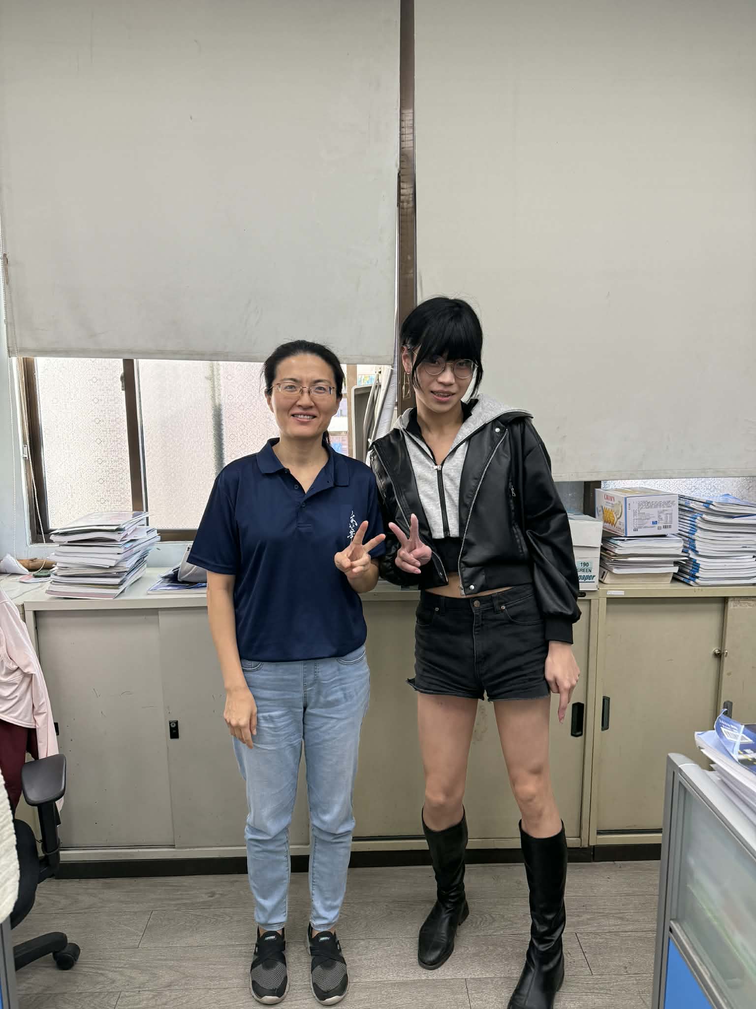 Wen-Hua high school anniversary 2025 with chemistry teacher